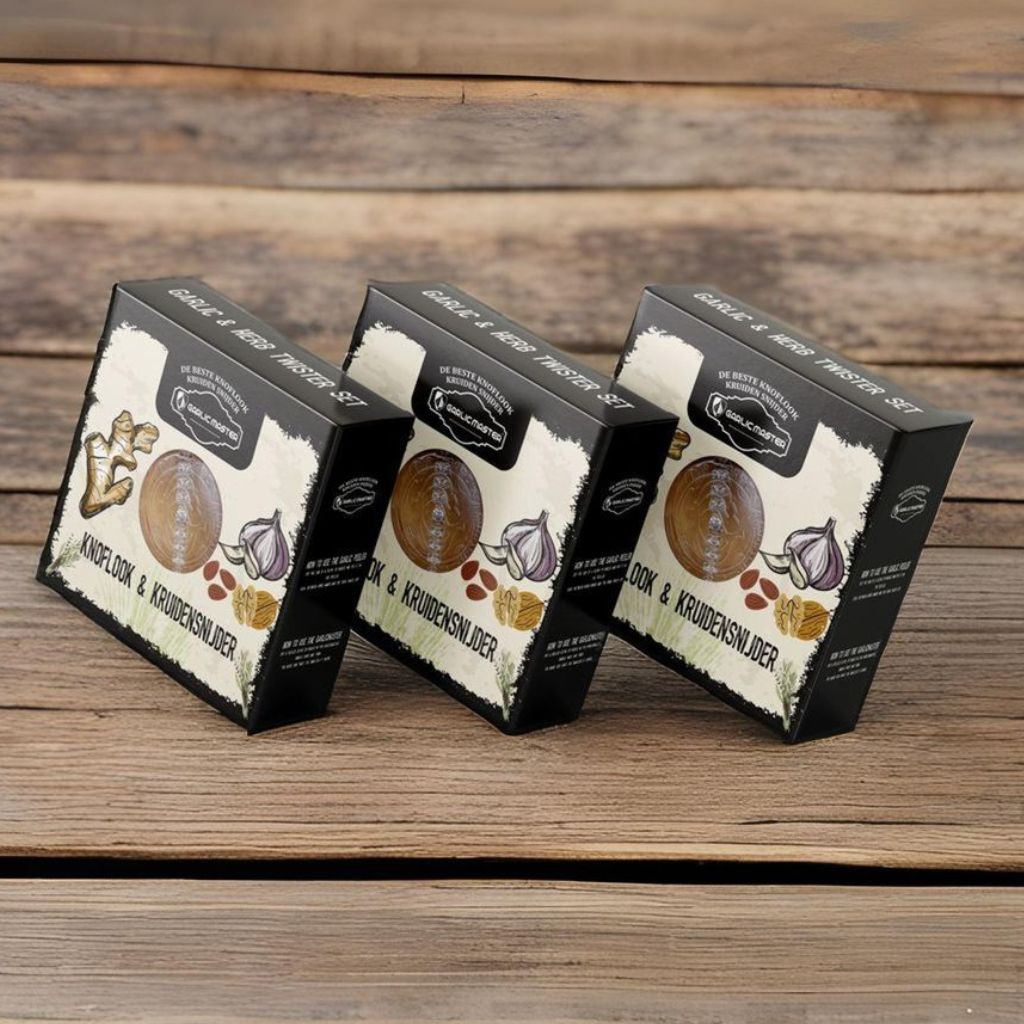 Garlicmaster® Knoblauchpresse & Kräuterschneider inklusive Knoblauchschäler