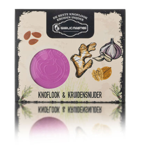 12 x Garlicmaster™ Knoflook & kruidensnijder inclusief knoflookpeller Roze
