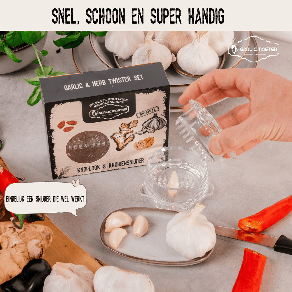 Knoflook & Kruiden Snijder Garlicmaster® - Garlicmaster.nl